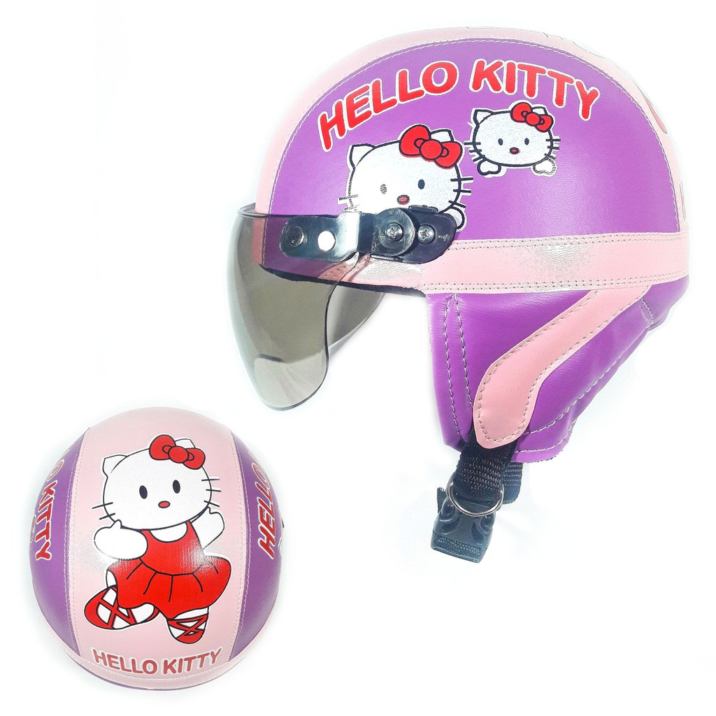 Helm Anak Retro karakter Hello Kitty