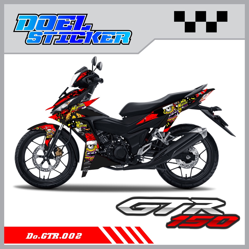 STICKER STRIPING GTR 150 - STICKER STRIPING LIST VARIASI HOLOGRAM , CROME GTR 150 DOEL 002