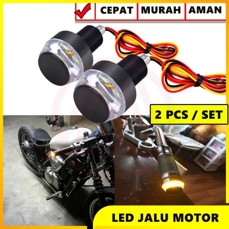 Lampu LED Jalu Stang Sen lampu 2 warna variasi Motor Universal