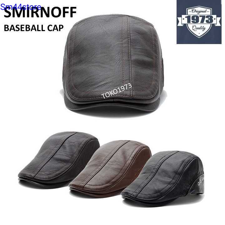 Baseball cap leather : SMIRNOFF - Topi baseball