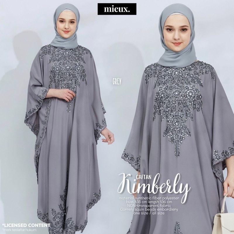 KIMBERLY kAFTAN TIDAK PERLU INNER berbahan crepe original mieux