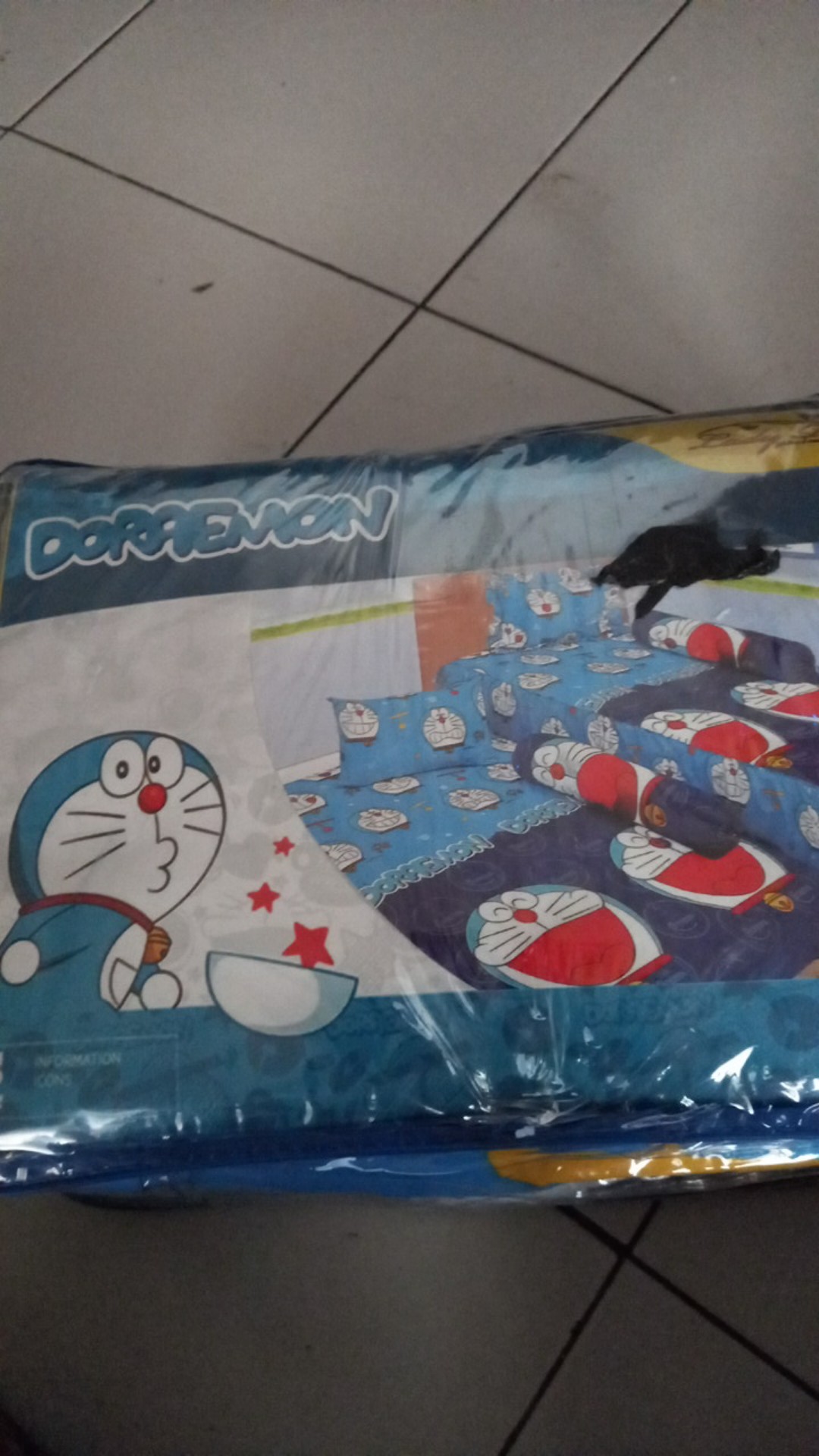 Sprei Lady Rose Duo 2in1 Motif Doraemon Sorong 120x200 - 120 Single Sp - Robot Kucing Biru