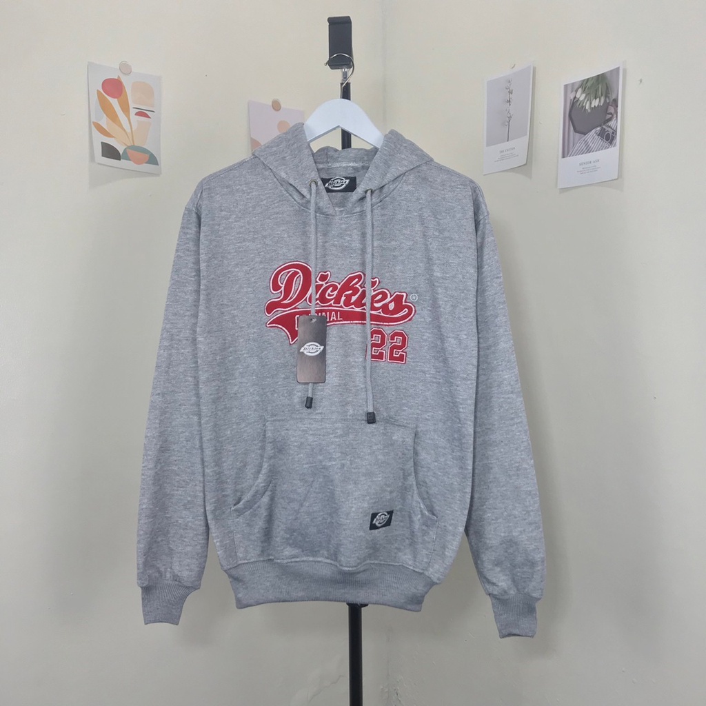 JAKET HOODIE DICKIES ORIGINAL 22 BORDIR EMBORDIERED  NAVY AND GREY/ABU