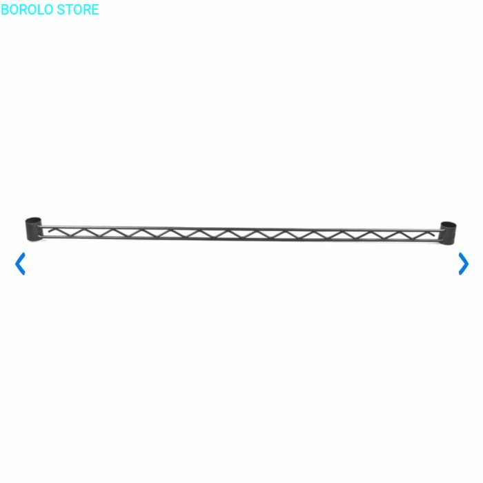 Krisbow 90x4 Cm Tiang Pembatas Sisi Rak Kawat - Hitam