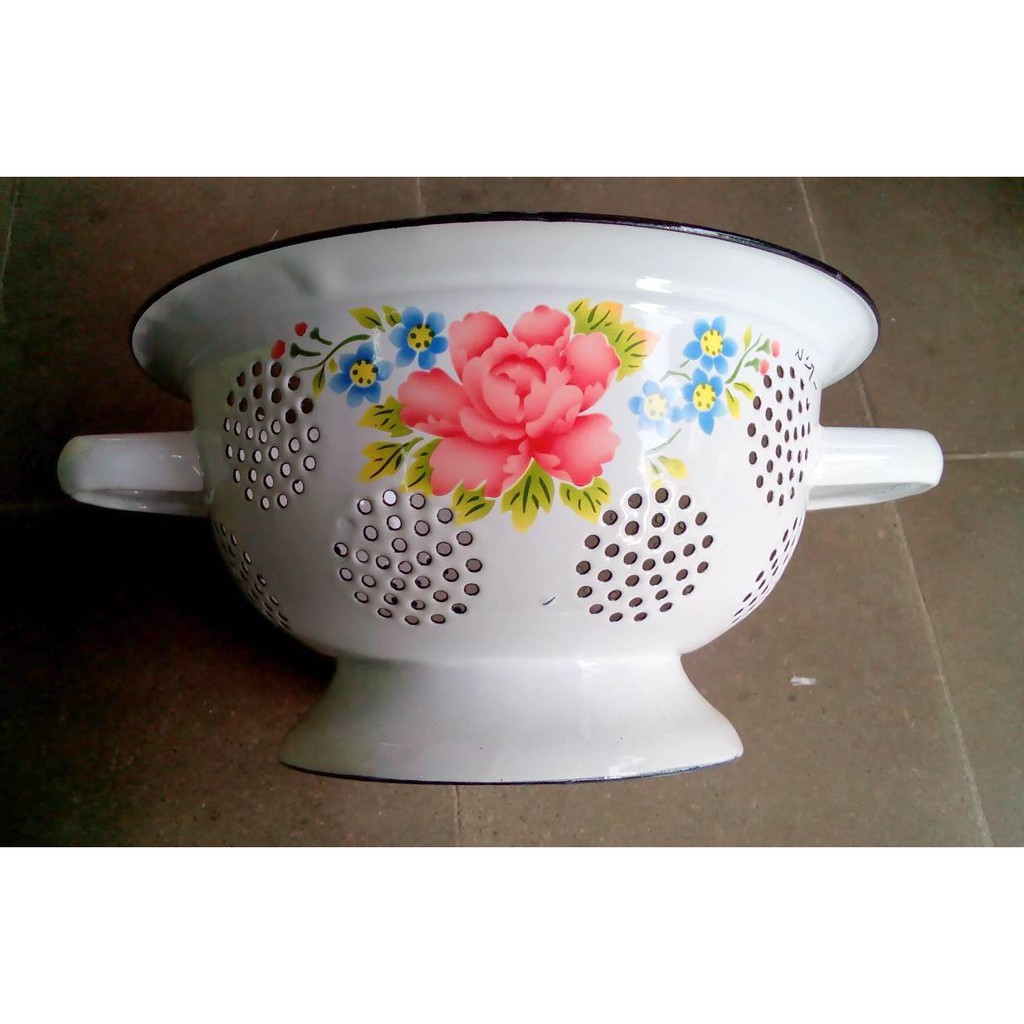 CETING/ TEMPAT NASI / SANGKU/ COLLANDER DARI BAHAN ENAMEL / SENG LAWASAN / VINTAGE