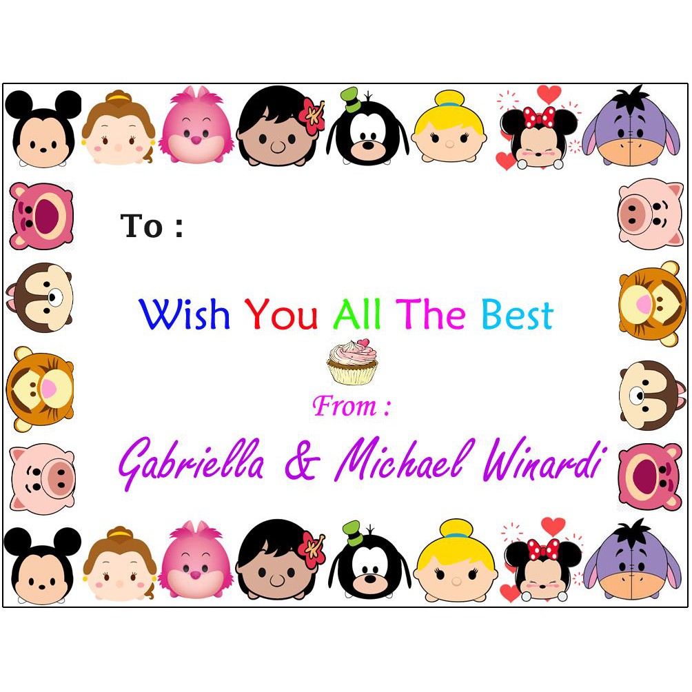 Stiker Happy Birthday Tsum Tsum Stiker Ucapan Ulang Tahun Tsum