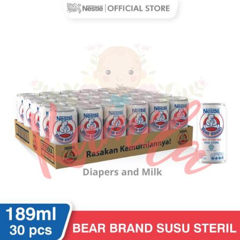 

[COD] Bear Brand Susu Beruang 189ml Karton isi 30 Kaleng (Gojek Grab only) [COD]