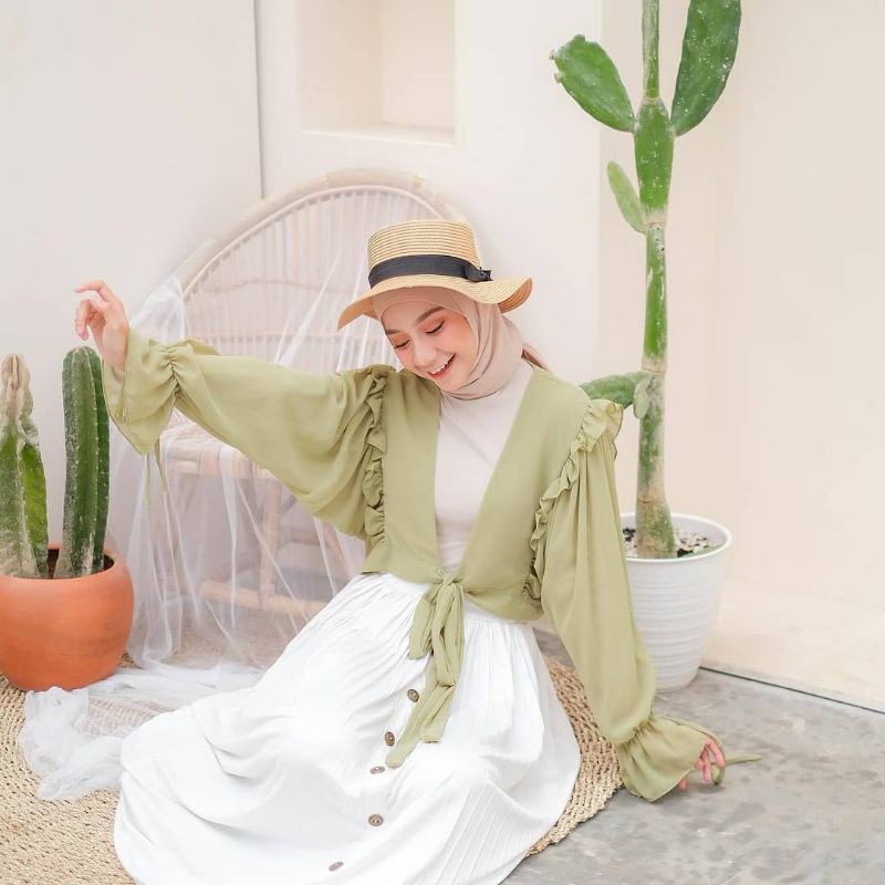 NEW ARRIVAL OUTER/ OUTER/ RUFFLE CROP OUTER / SERAYU OUTER