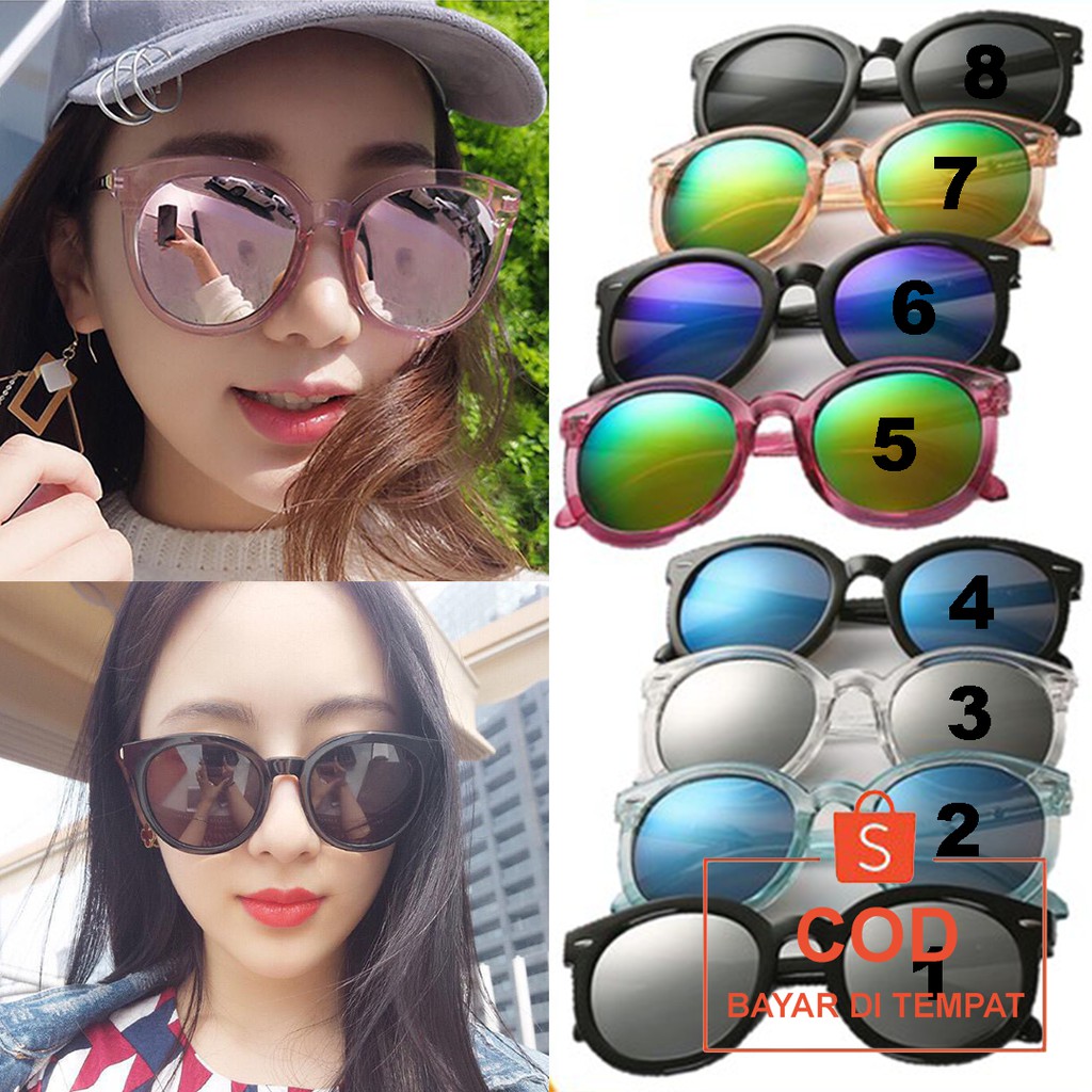 ✅COD Kacamata Fashion Matahari Anti Radiasi Hitam Photocromic Korean Style Sunglasses Kaca Mata Aksesoris Wanita Gaya Korea