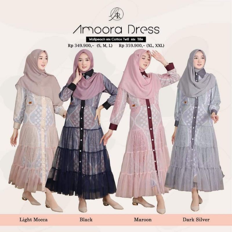 DRESS AMOORA ARRAFI || AMOORA COUPLE || DRESS TUTU || GAMIS KATUN TWILL KOMBI TUTU