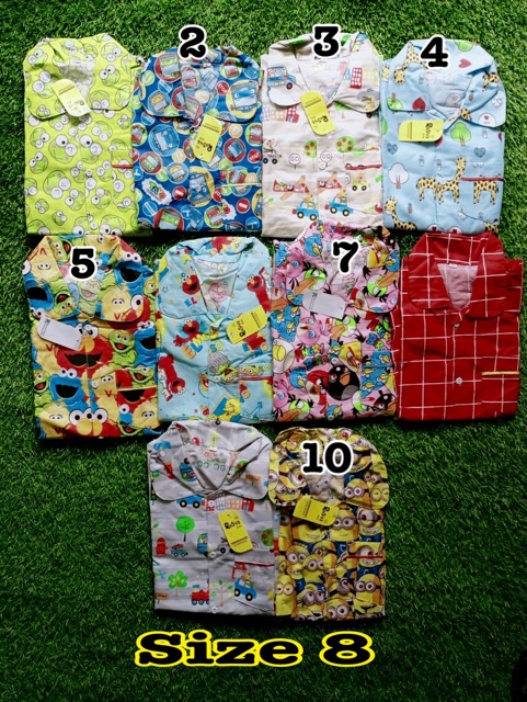 Piyama anak katun catra merk Rysya usia 1-12 thn nablfashion