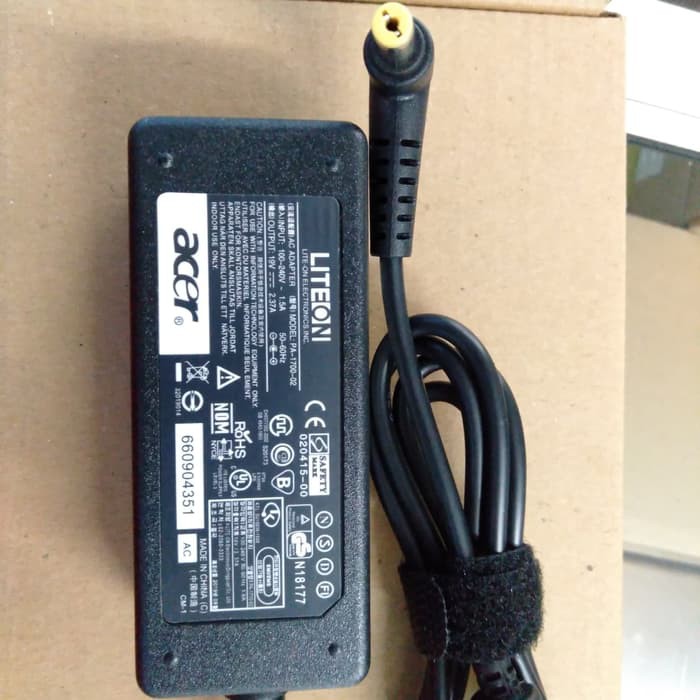 Adaptor Charger Laptop Acer Aspire One Happy, Happy2, Nav50, Kav70 OEM - Hitam