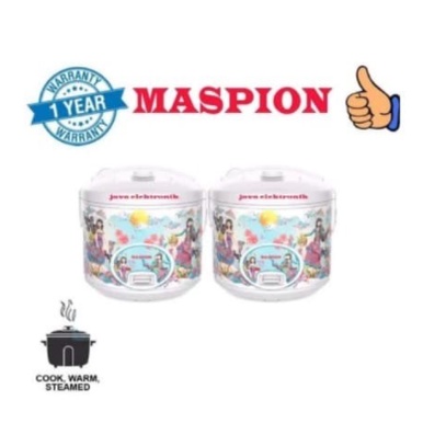 Maspion Rice Cooker - Magic Com 1.8 Liter MRJ 1808 DS GARANSI RESMI