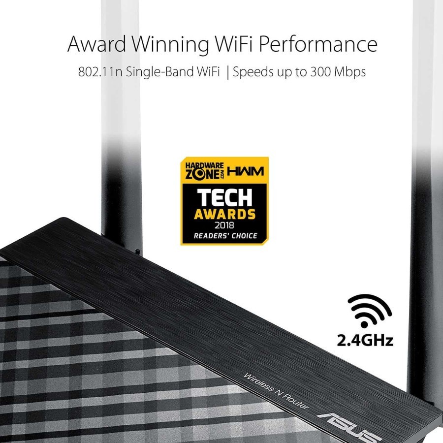 ASUS RT-N12+ Wireless 300Mbps 3-in-1 Router/ AP/ RE for multiple use