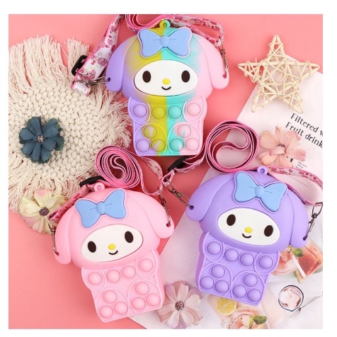 TAS POP IT ANAK MELODY / TAS POP IT ANAK SELEMPANG UNICORN / TAS POP IT ANAK TERMURAH - PO-38