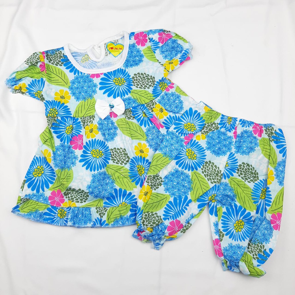 Setelan Baby Berry 0-12 Bulan Baju dan Celana Pop New Born Set Tidur Perempuan Lengan