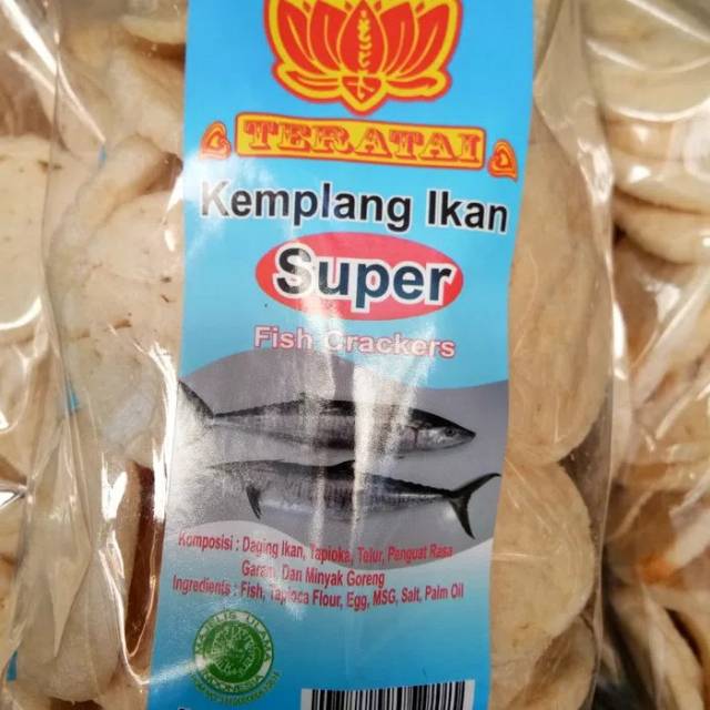 

Kerupuk tenggiri cap bunga teratai 200 gram