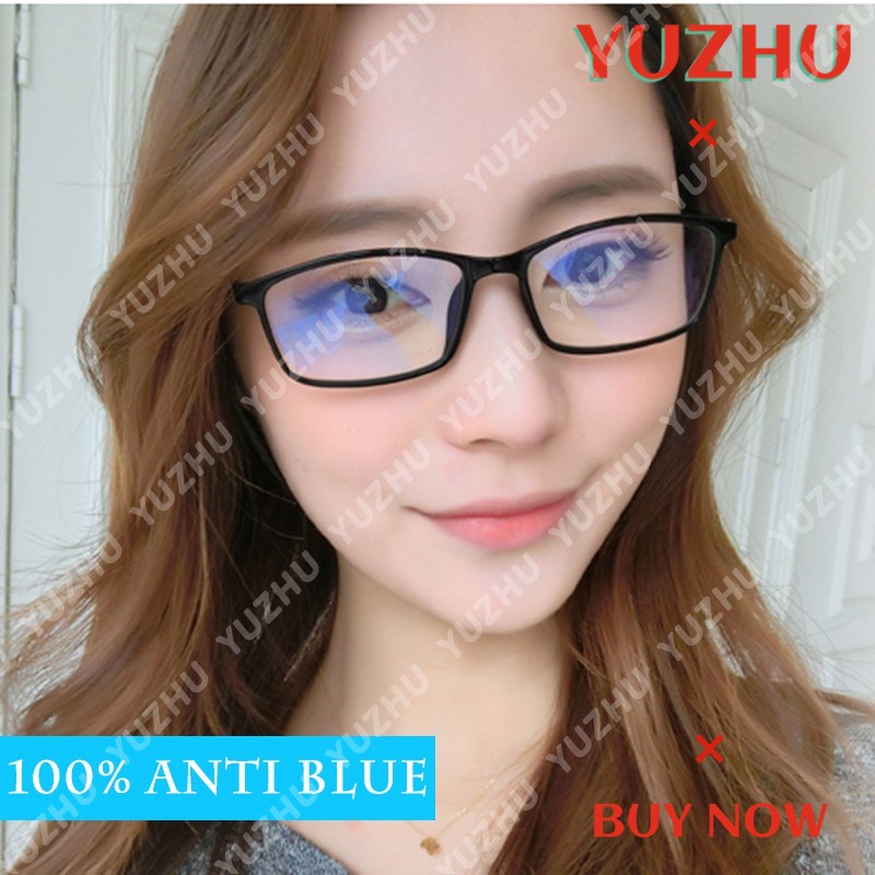 (YUZHU) COD Korean Trendy 100% Anti Blue Komputer Kacamata Wanita/Pria Anti Radiation Glasses