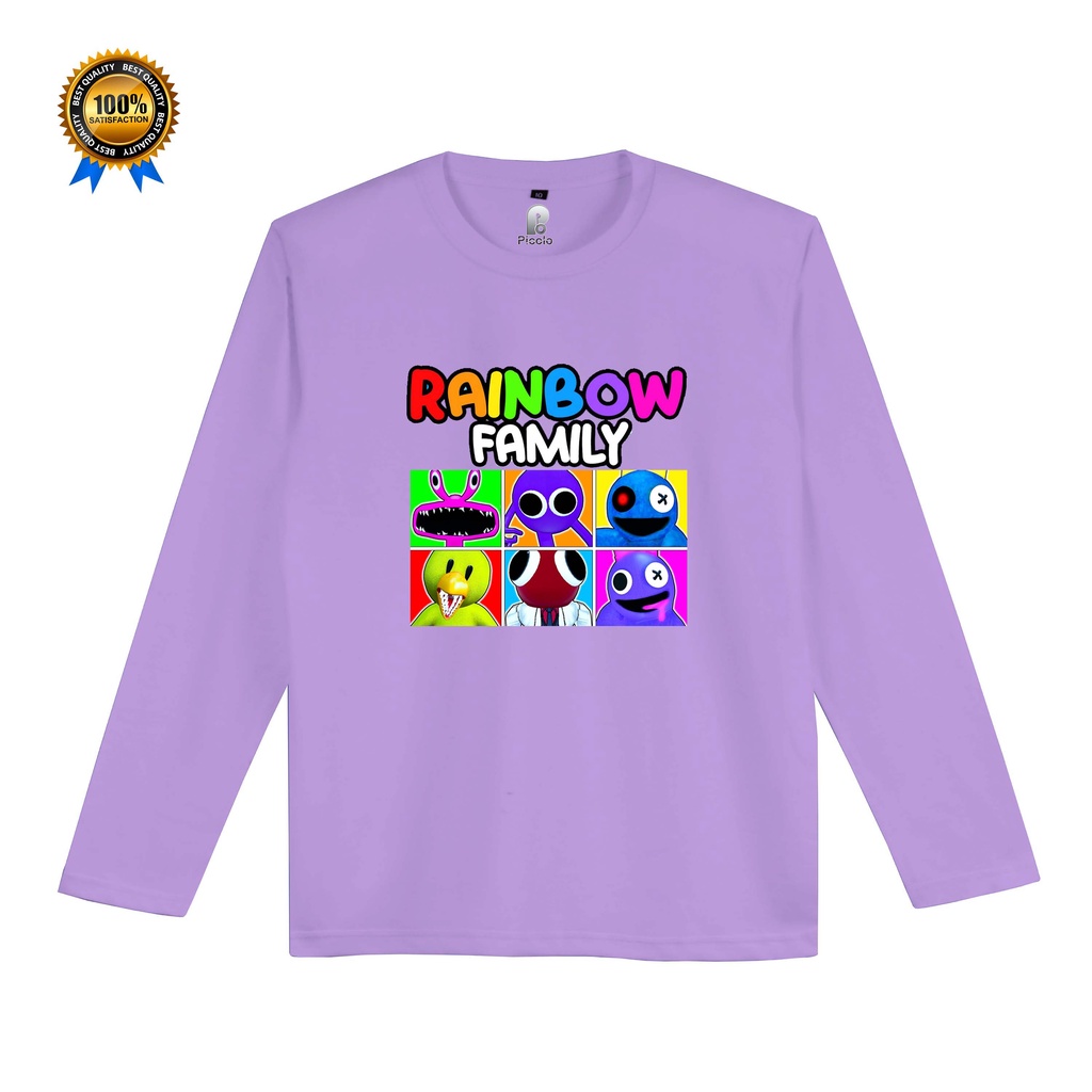 kaos anak rainbow friends lengan panjang unisex