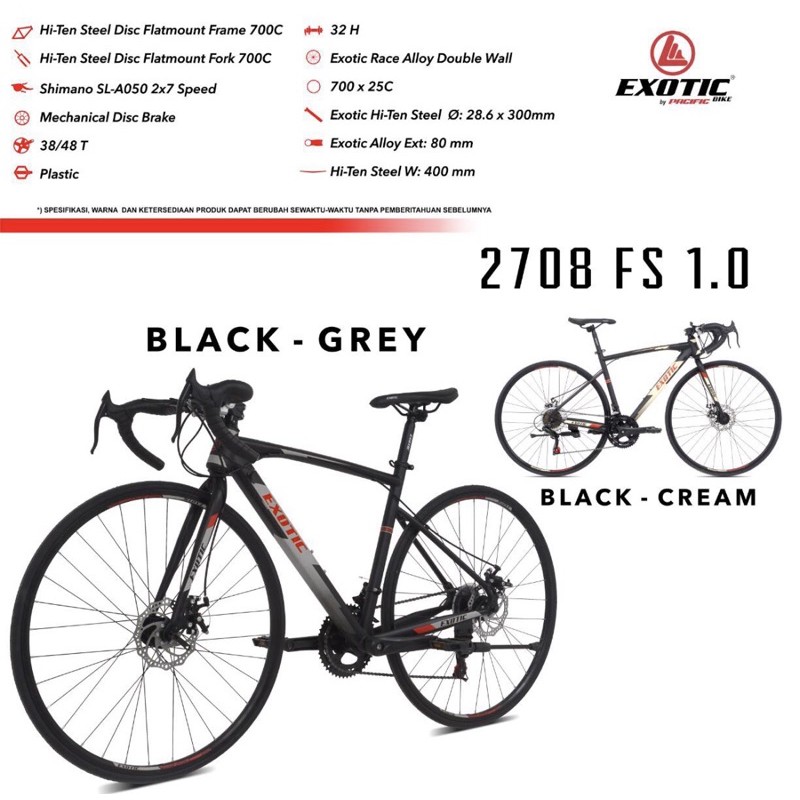 Sepeda balap Roadbike Exotic 2708 FS 1.0 700c