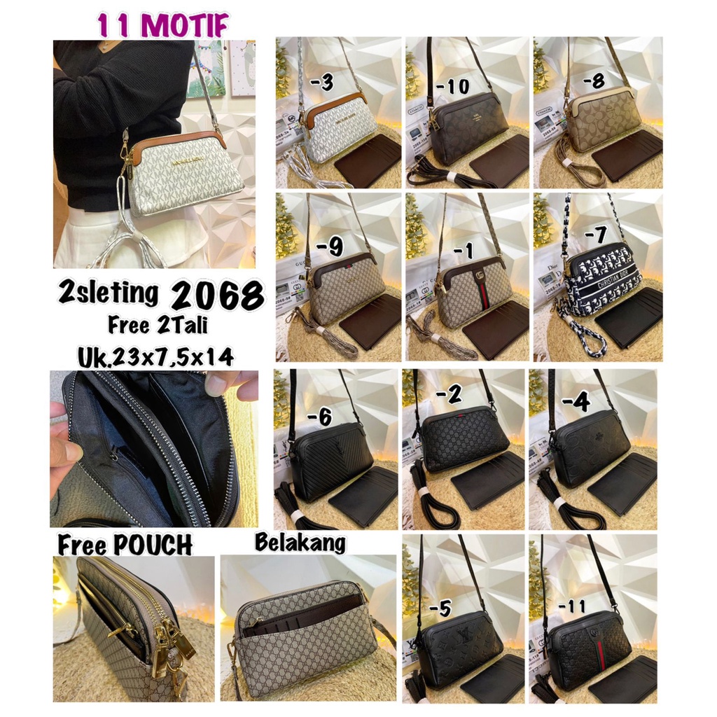 TAS SLEMPANG 2 RUANG / TAS PREMIUM DUA RUANG / NEW CLUTCH / TAS SLEMPANG BELAKANG ADA DOMPET SLOT KARTU / TAS KEKINIAN