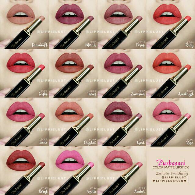 Purbasari Lipstick Color Matte 88 Amethyst Review Female Daily