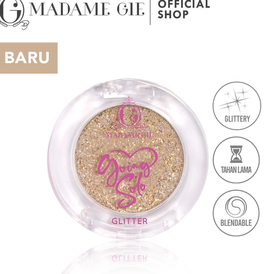 [YC1261]❈ Madame Gie Going Solo Glittery Pressed Eyeshadow - MakeUp Paling Diminati