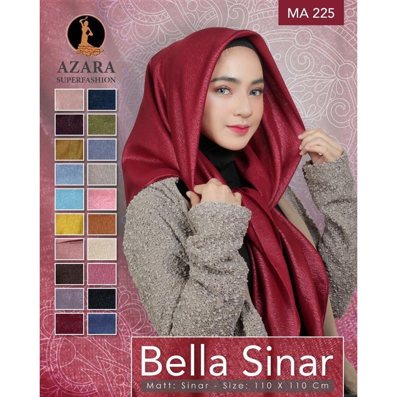 Segiempat Square Glowing BELLA SINAR ORI AZARA HIJAB PREMIUM