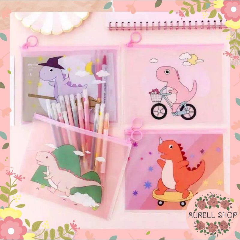 

[ COD ] Tempat Pensil Karakter Lucu / Pensil Case Dino / Tempat Kosmetik