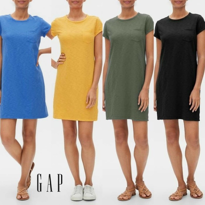 Dress wanita gap model kantong