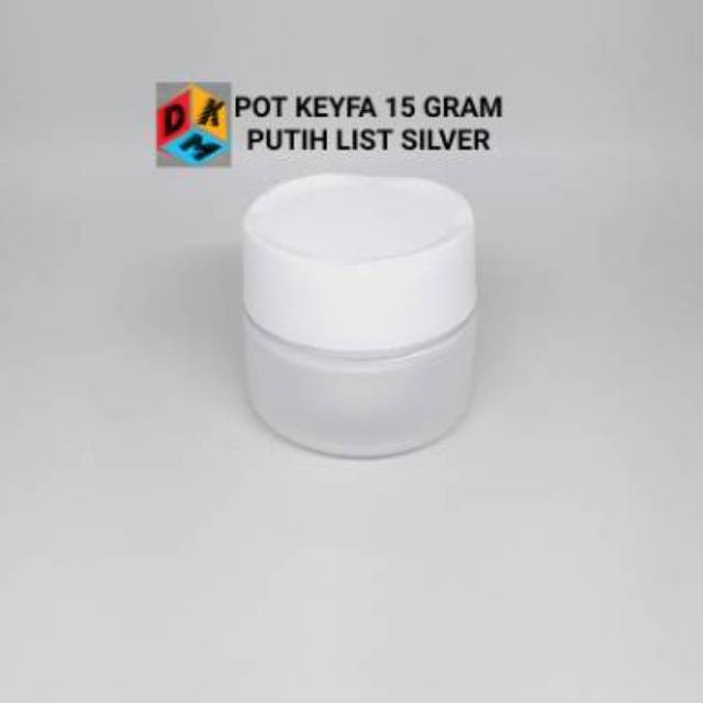 Jual Pot keyfa 15 gram putih list silver | Shopee Indonesia