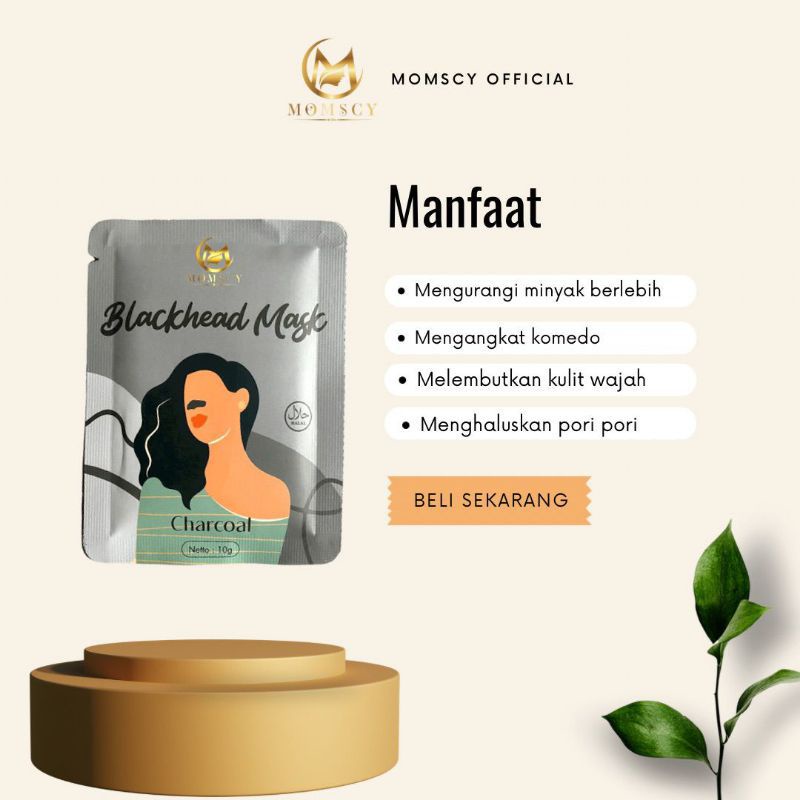 [free gift]DISTRIBUTOR RESMI BLACKHEAD MASK BY MOMSCY - masker komedo ampuh viral