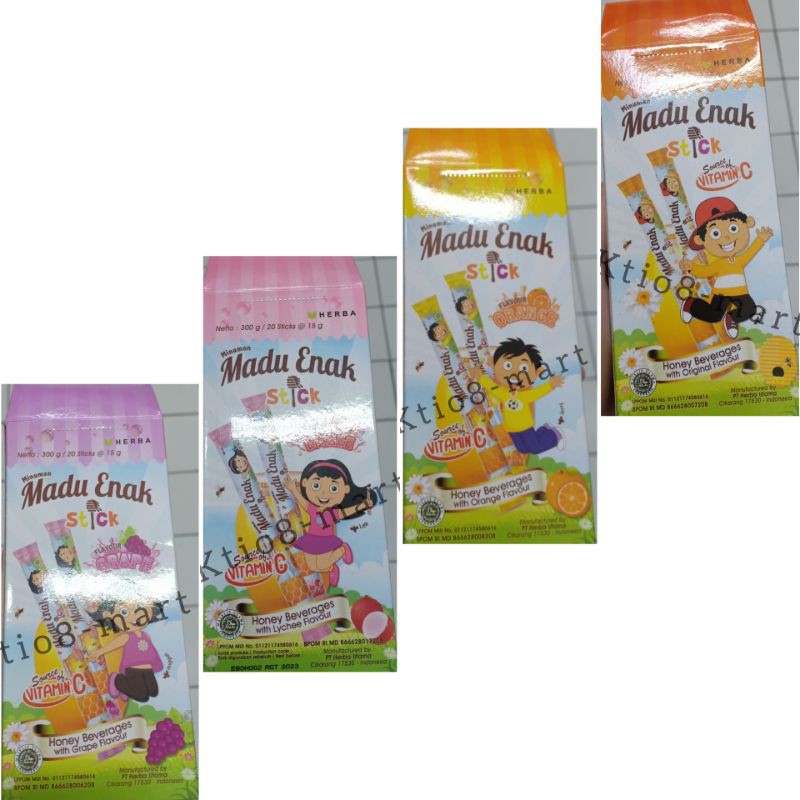 

MADU ENAK STICK Original/Orange/Lychee/Grape/300gr(20stick)/Honey Beverages