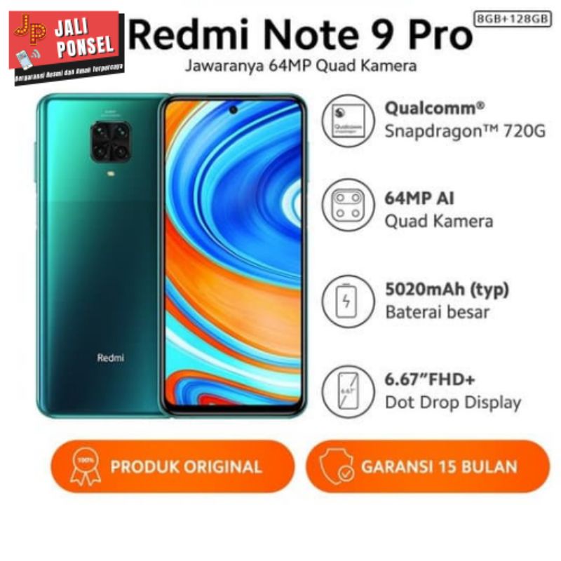 Redmi Note 9 Pro 6/64 + 8/128 GARANSI RESMI