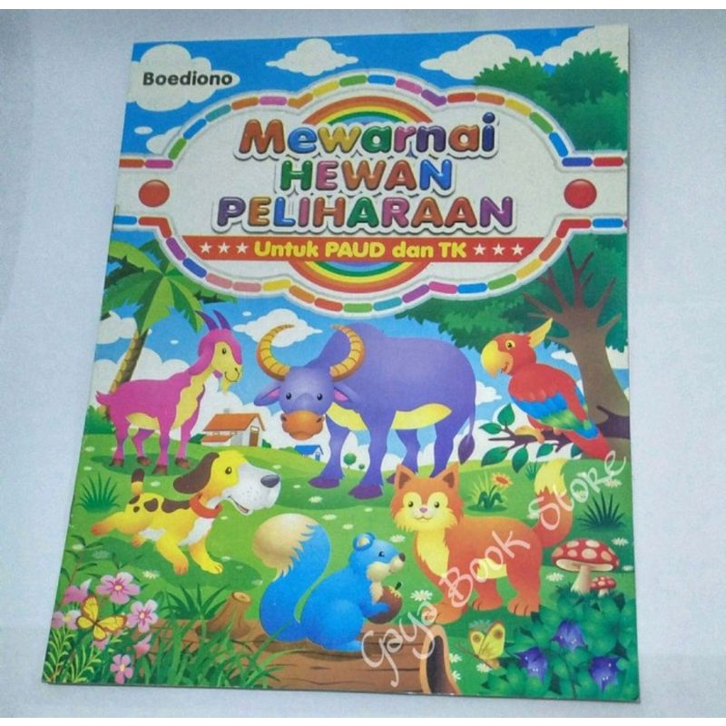 

Buku Edukasi Anak PAUD TK Mewarnai Hewan Peliharaan