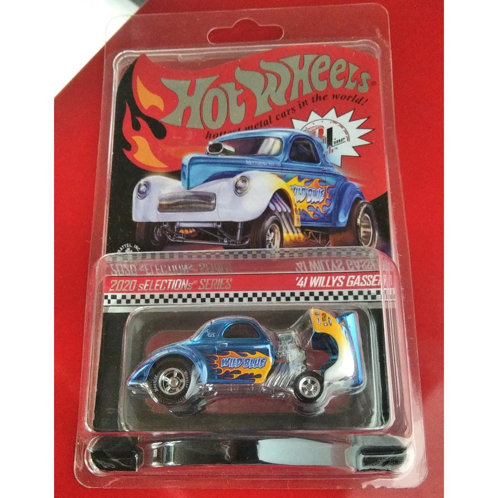 Diecast Hot Wheels 41 WILLYS GASSER Wild Blue RLC Red Line Club Holiday Christmas LA convention  2020 Selections Series Collector