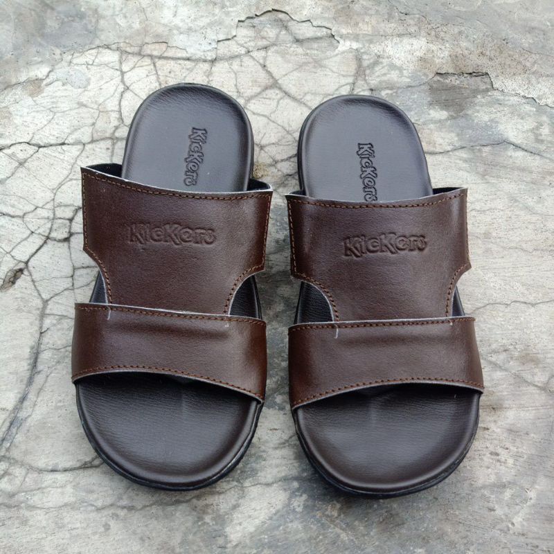 sandal Kickers 02/sandal kulit pria/sandal cowok terbaru/sandal murah/sandal fashion/sandal casual