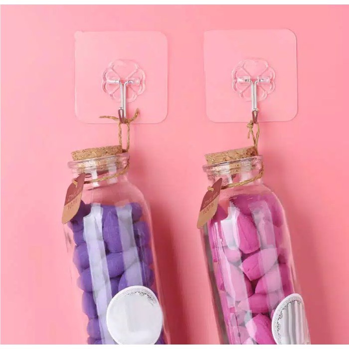 Gantungan Kunci Motor Mobil Masker Baju Gantungan Tempel Stiker Dinding Tempelan Nano Magic Hook