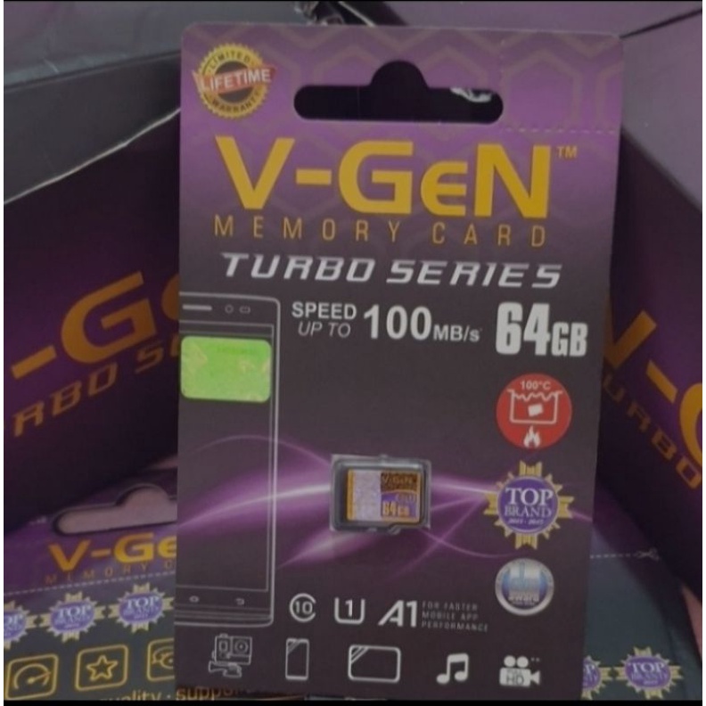 v gen Memory Card 64GB Kartu Memori Ultra Microsd SD Class 10