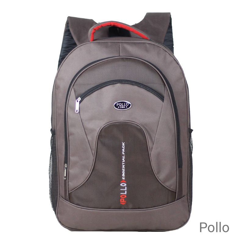 Jual Tas Gendong Pollo Warna Coklat Backpack Sekolah Kuliah Kerja Awet Ransel