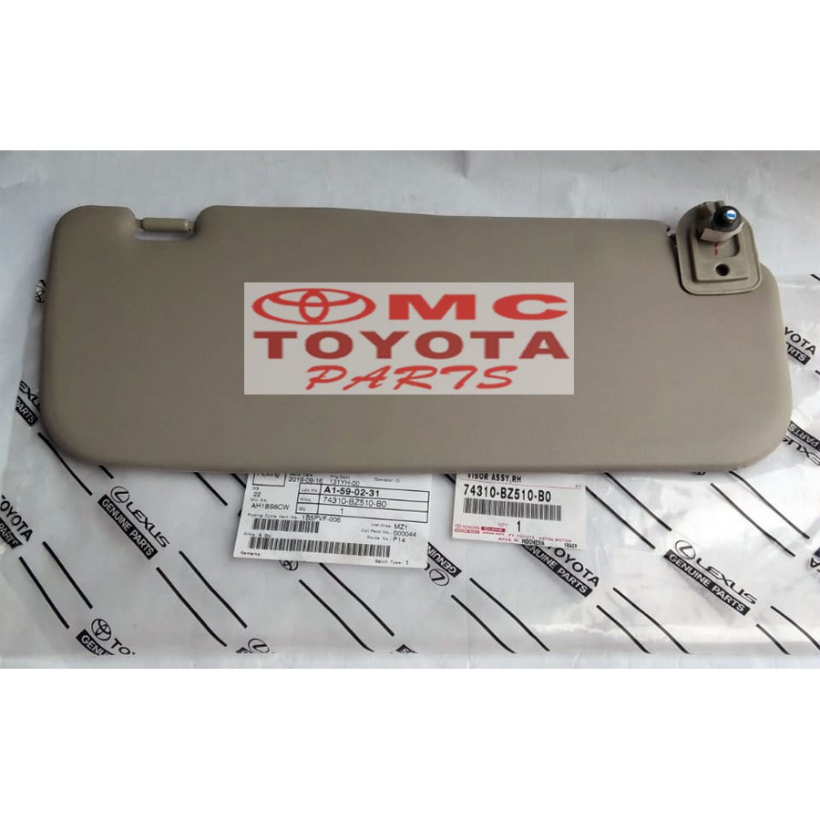 Sun Visor Protector Tahanan Cahaya Kanan Agya Ayla Avanza Xenia Allnew 74310-BZ510-B0