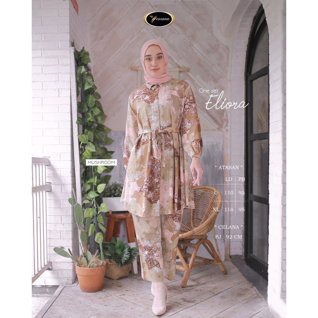 ONE SET ELIORA home set motif batik Yessana Ori Murah