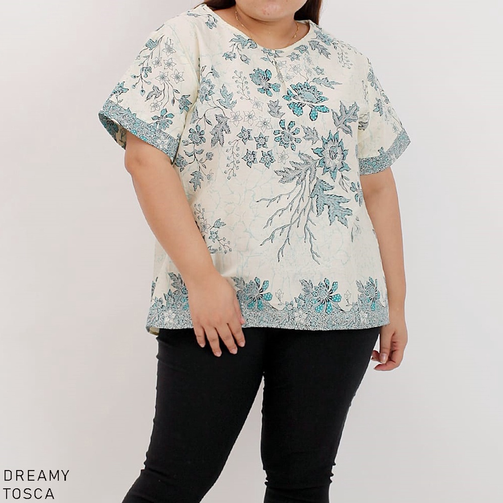 DREAMY - Atasan Batik Blouse Batik Modern Wanita Cheongsam JUMBO XXL