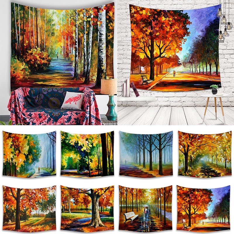 Art Landscape Tapestry Mandala Wall Hanging Hippie Tapestries Home Decor Shopee Indonesia