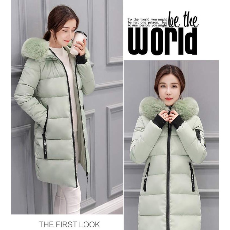 Jaket mantel bulu musim dingin wanita  Winter coat jacket women