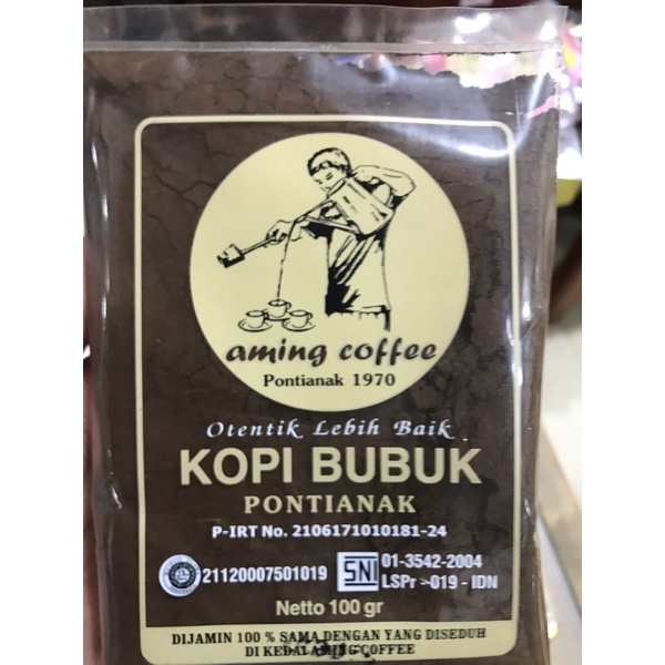 

Kopi Bubuk Aming 100gr Pontianak