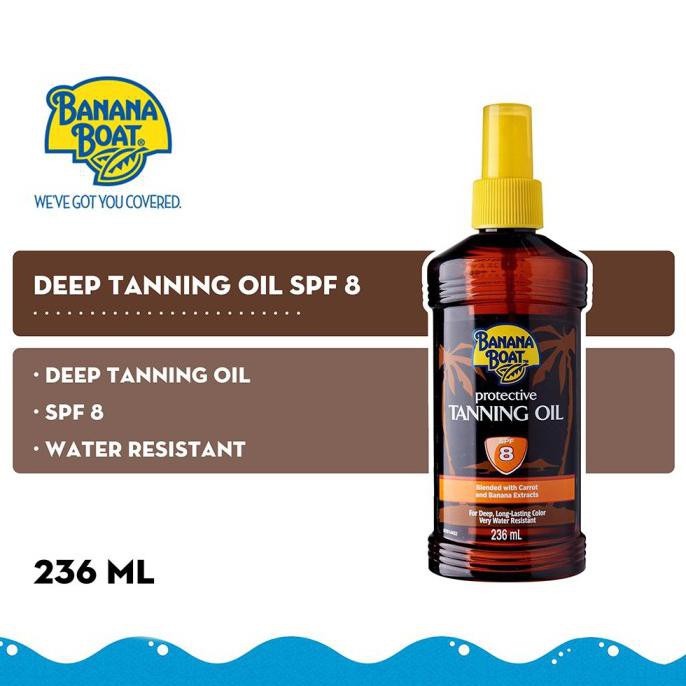 Banana Boat Protective Tanning Oil Spray Spf 8 Banana Extract 236Ml