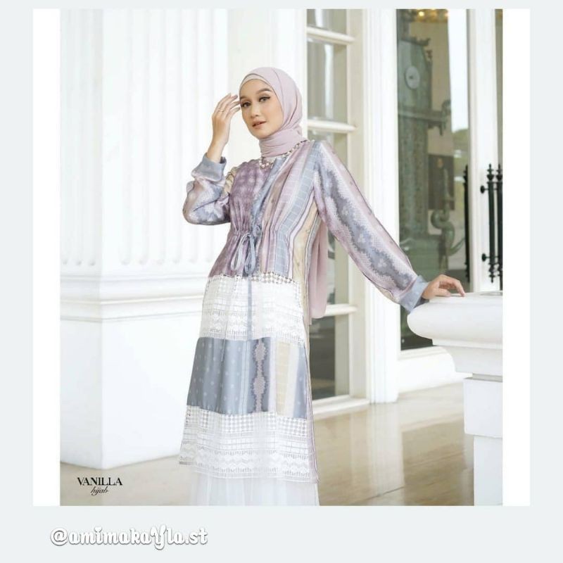 EDELWEIS TUNIK LILYMINT XL VANILLA HIJAB