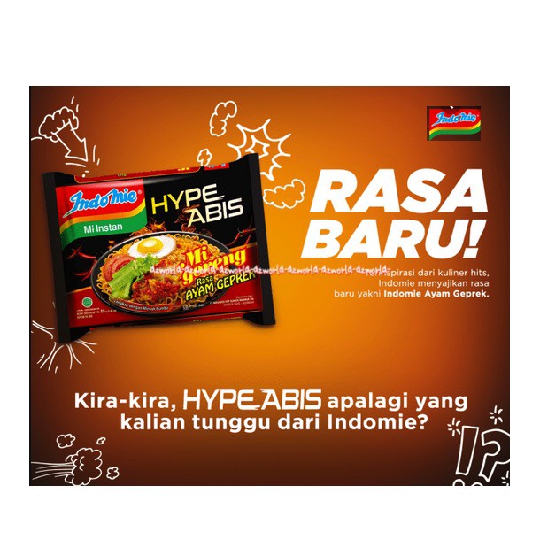 Indomie Mi Instan Hype Abis Mie Goreng Ayam Geprek 85gr Migoreng