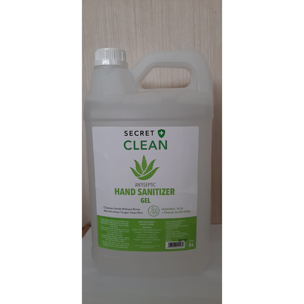 Secret Clean Antiseptic Hand Sanitizer Gel 5 Liter